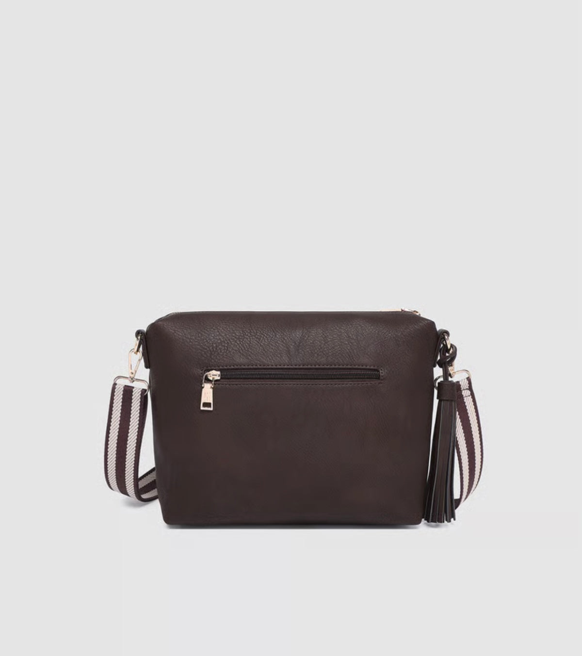 Louenhide Daisy Stripe Crossbody Bag Chocolate