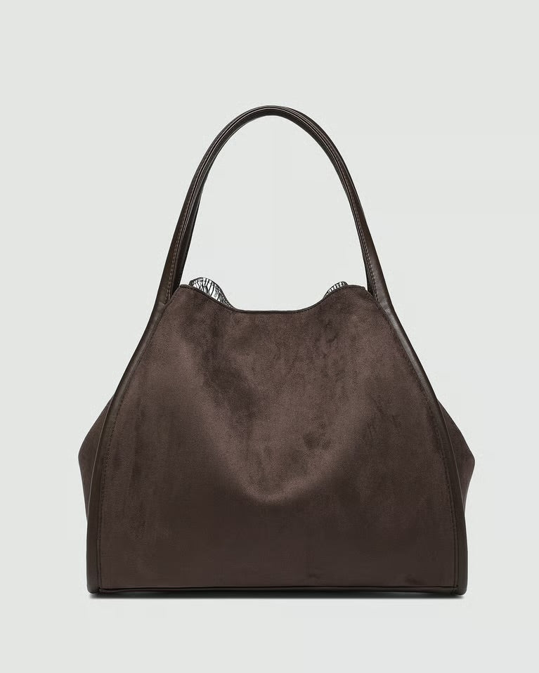 Louenhide Sutton Shoulder Bag Suede Chocolate