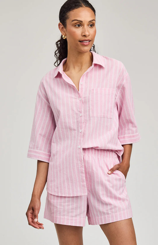 Gentle Fawn Blaire Button Down Shirt Carnation Stripe