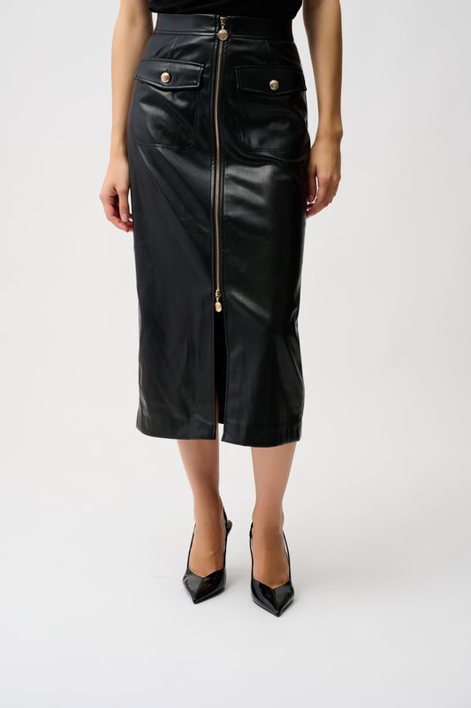 Leatherette Long Pencil Skirt
253991