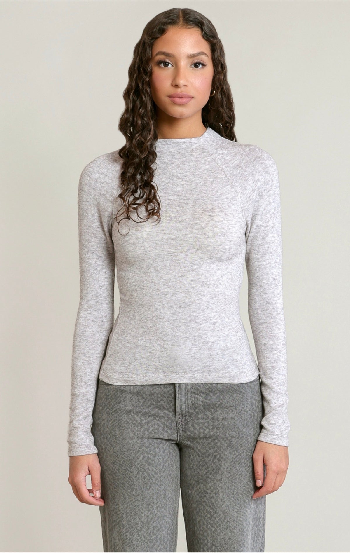 Dex Raglan Shirt Light Heather Grey