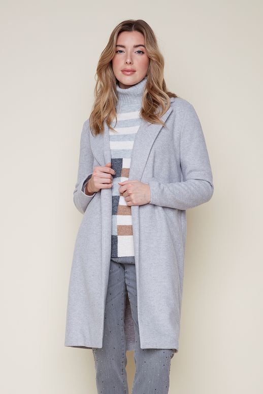 Renuar Brushed Knit Coat Heather Grey