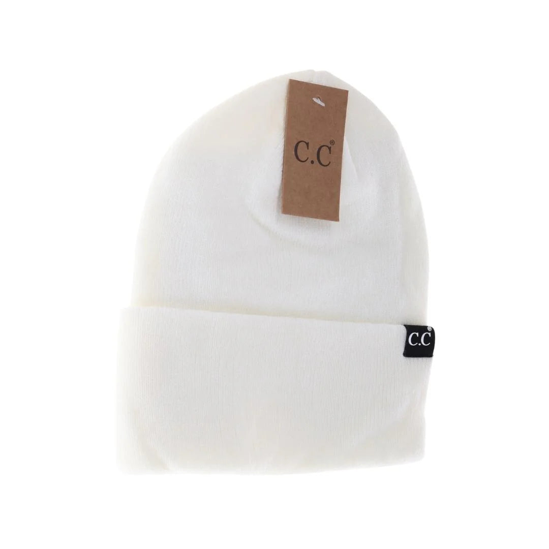 C.C Basic Beanie White