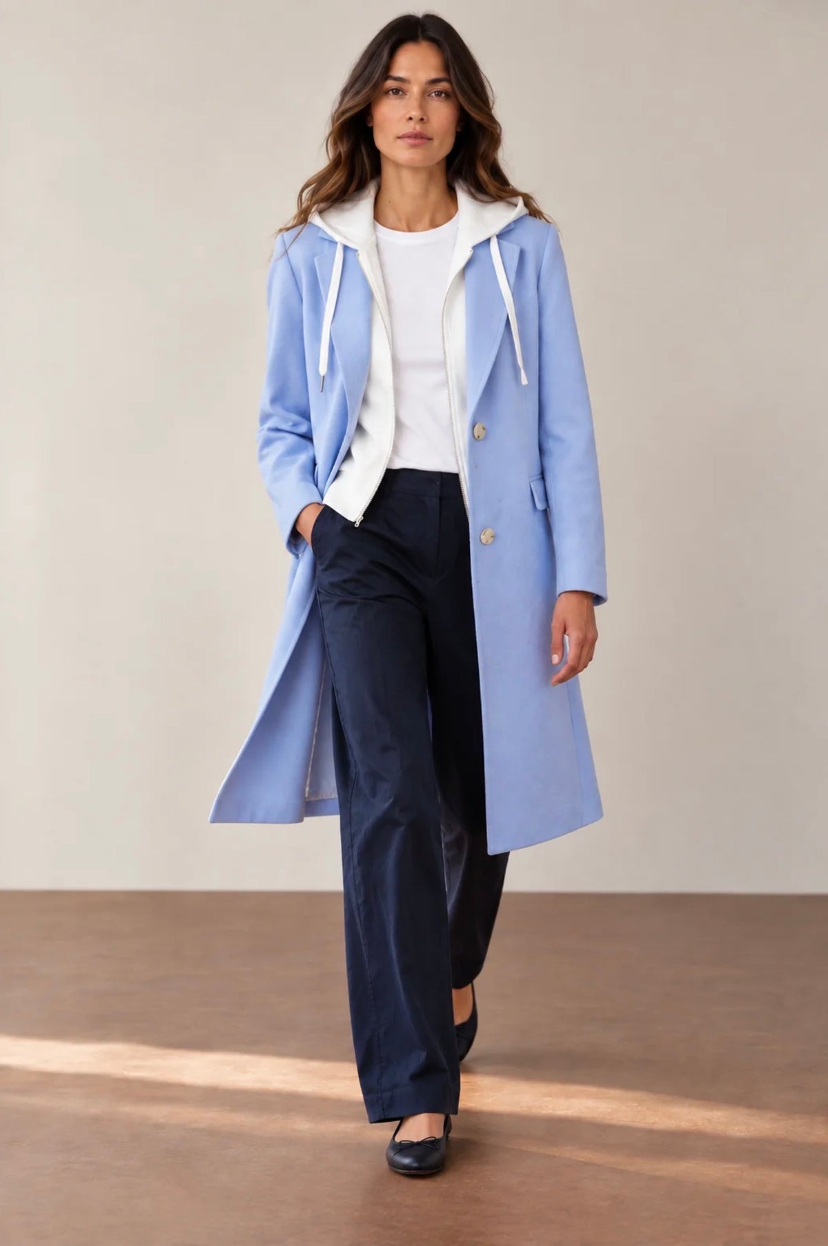 Tribal Soft Knit Removable Hood Coat Glazier