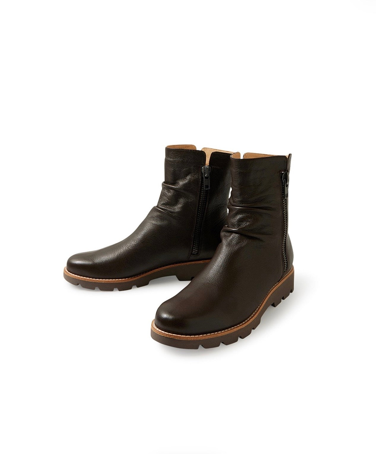 Django & Juliette Dixeya Ankle Leather Boots Chocolate