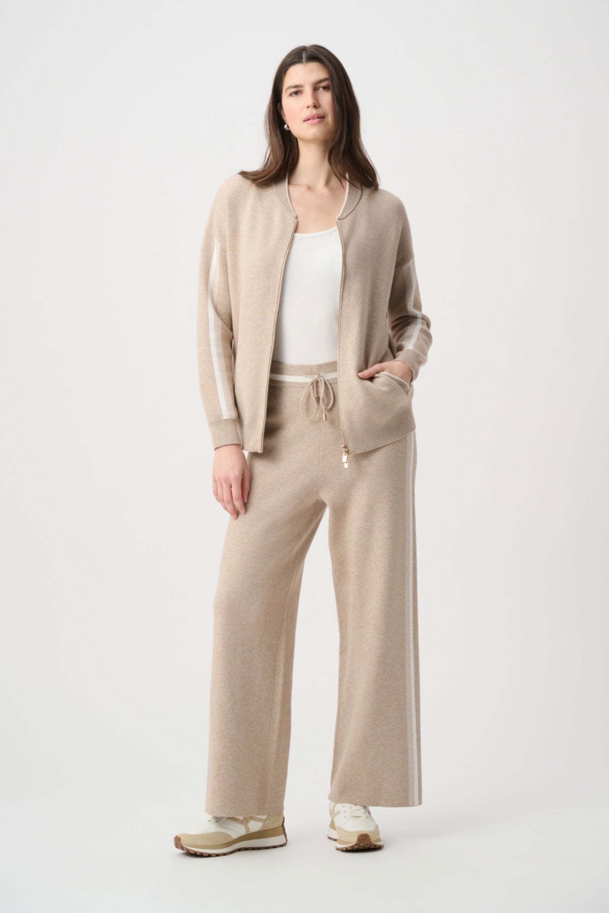 Joseph Ribkoff Striped Wide Leg Sweater Pant 264613