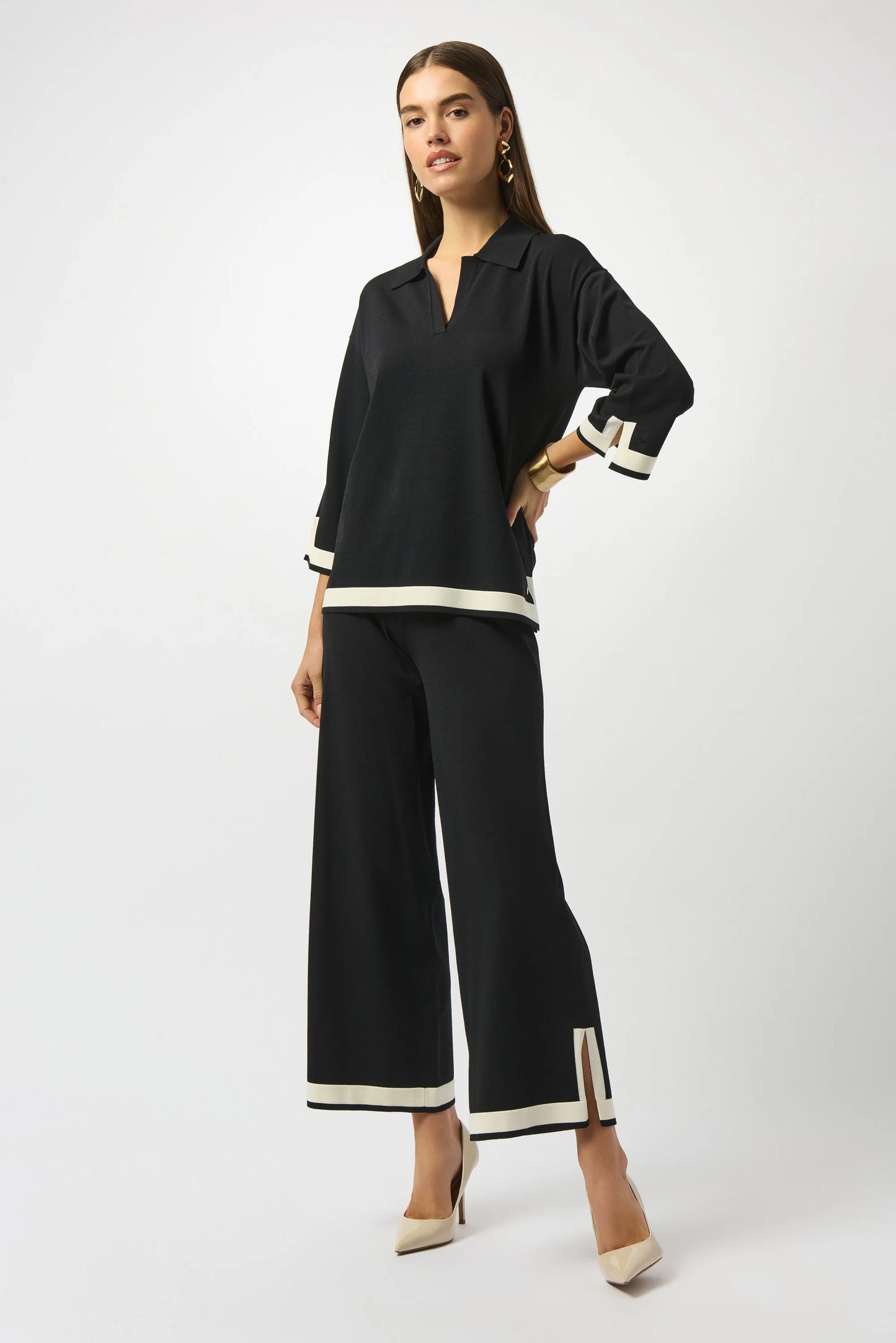 Joseph Ribkoff Sweater Knit Colour Block Top 253909