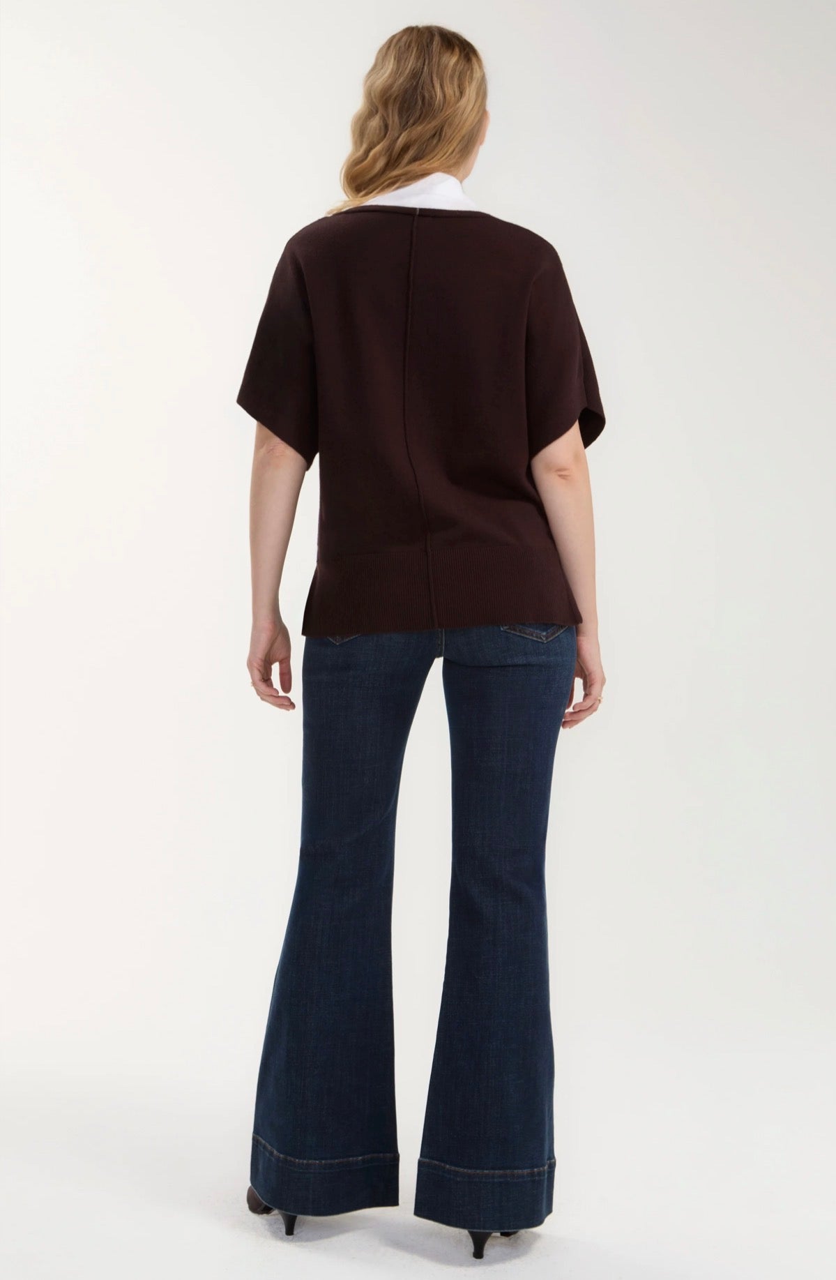 Liverpool V-Neck Dolman Sleeve Sweater Java