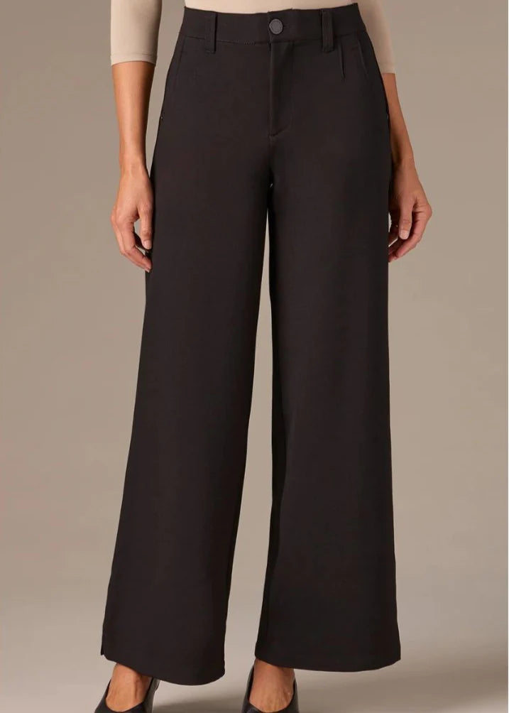 Wit & Wisdom Whitney Sky Rise Wide Leg Dress Pants Black