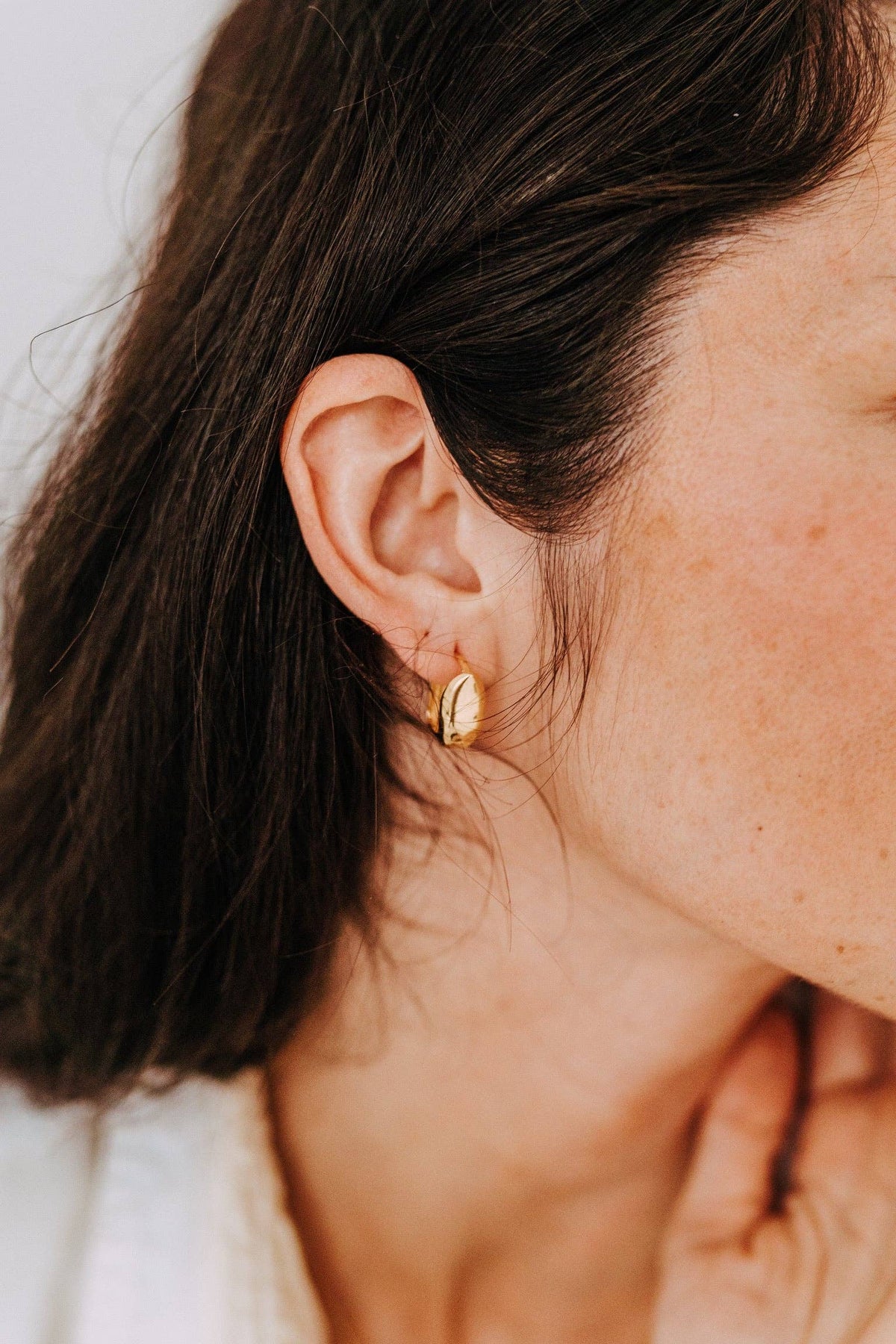Sydney Rose Gold Clutch Hoops