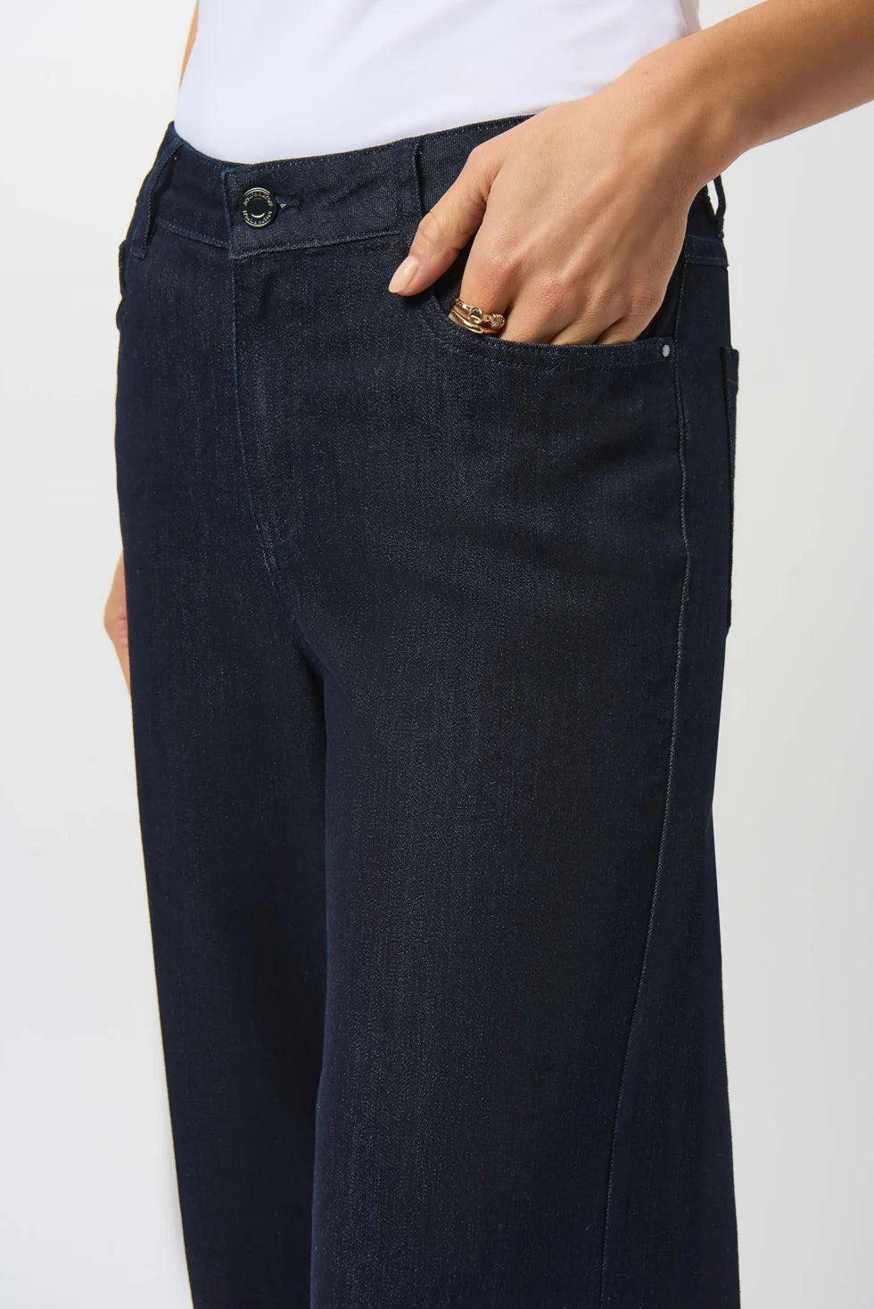 Joseph Ribkoff Goldie Classic Wide-Leg Stretch Jeans Dark