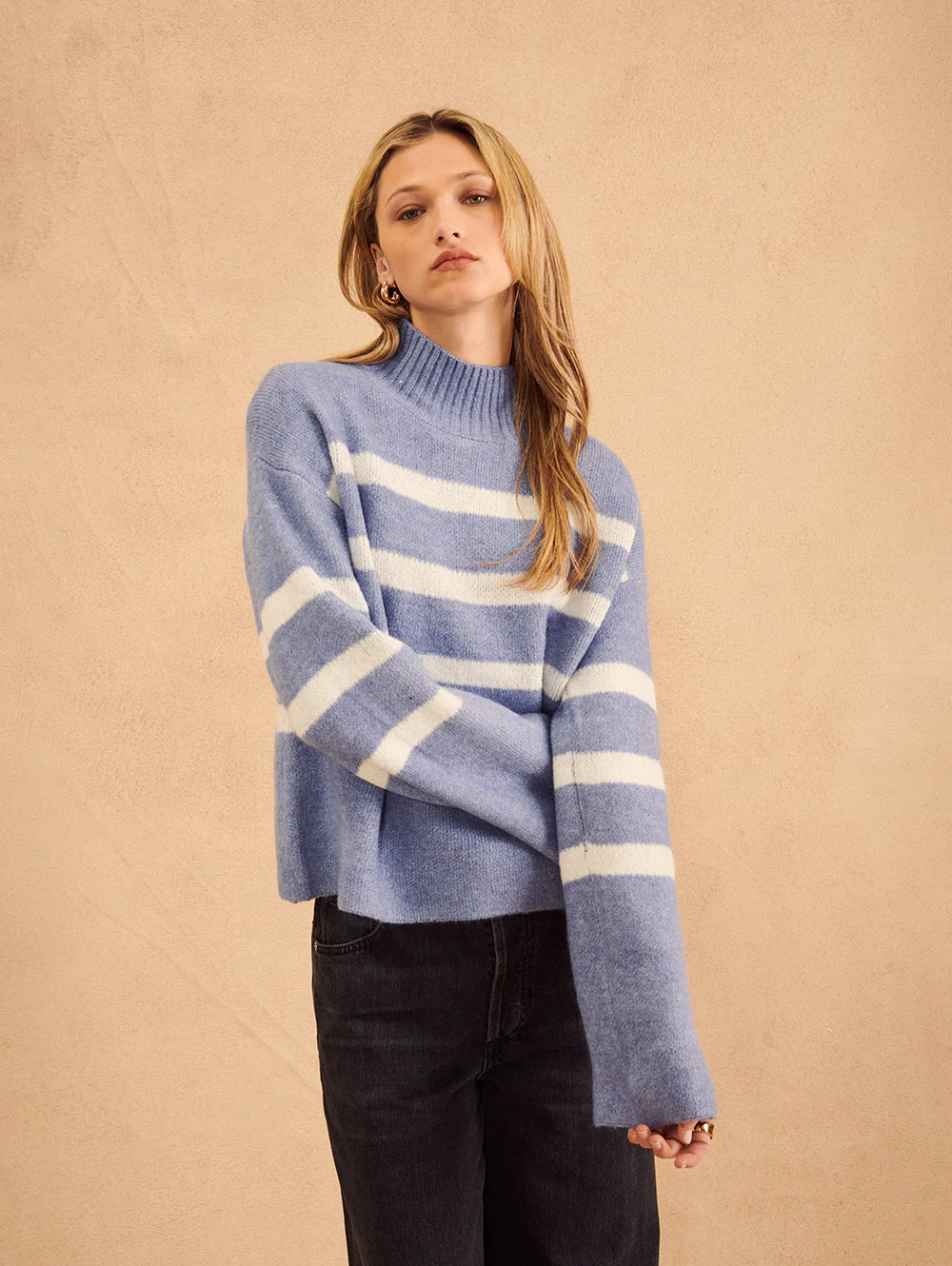 John & Jenn Everett Mockneck Sweater Castaway