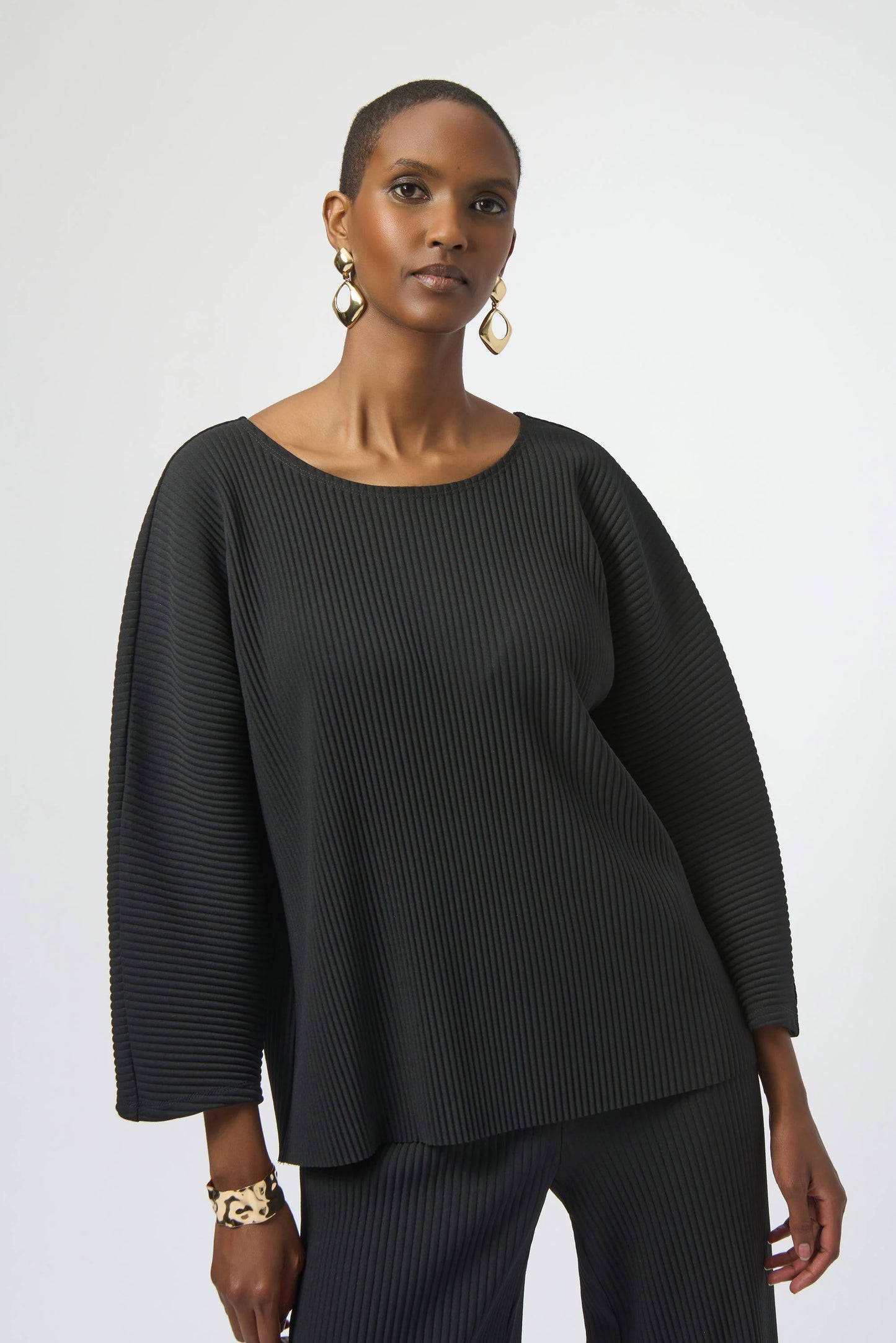 Joseph Ribkoff Pleated Scuba Crepe Boxy Top 254210