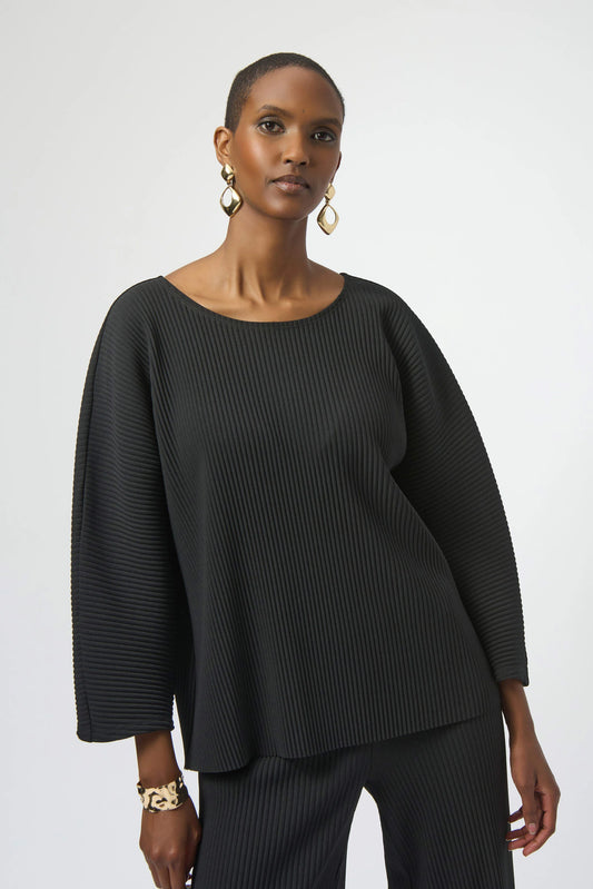 Joseph Ribkoff Pleated Scuba Crepe Boxy Top 254210