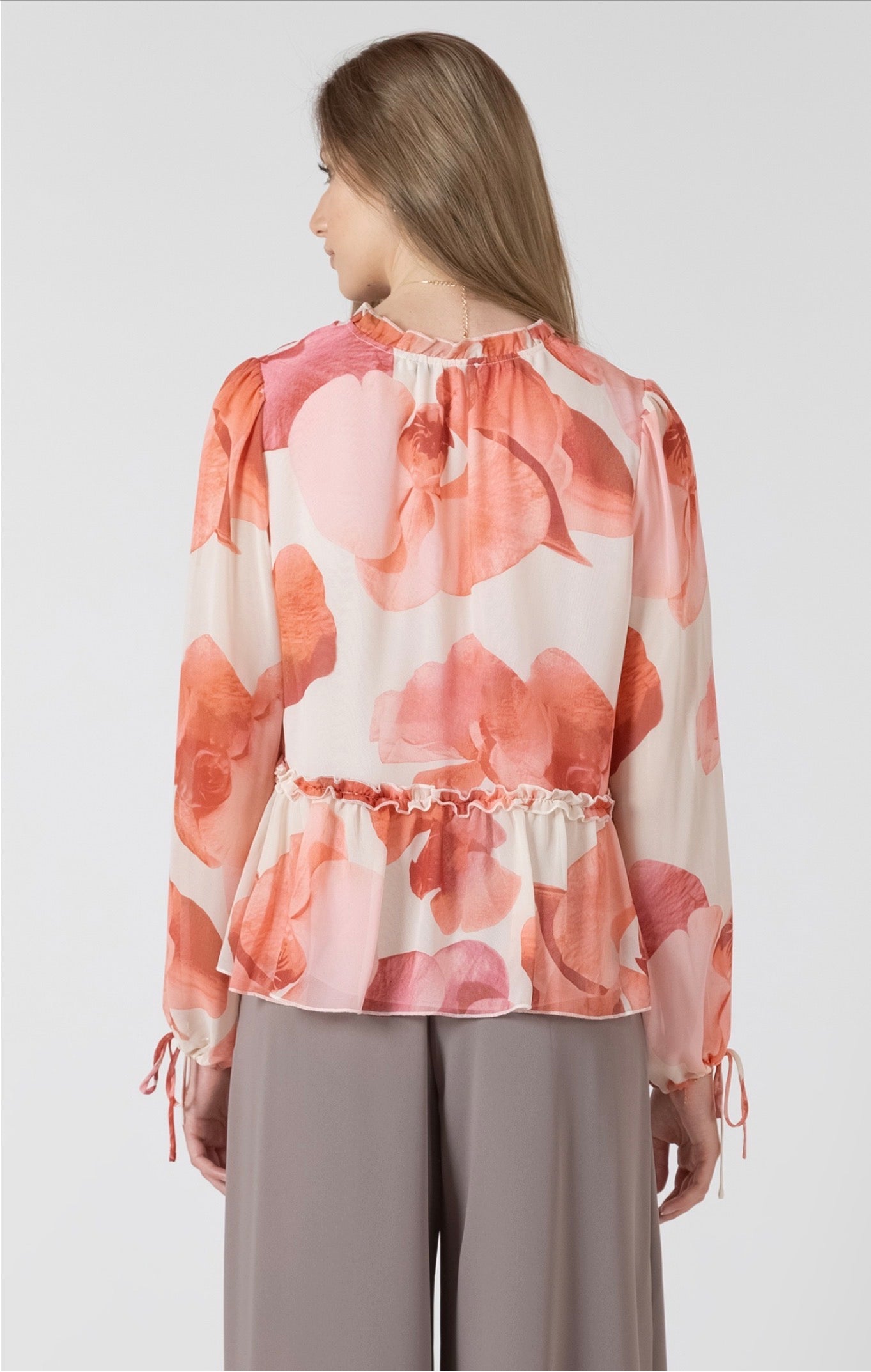 Black Tape Soft Peplum Blouse