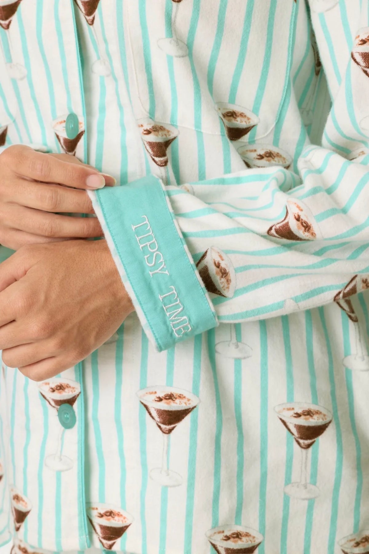 PJ Salvage Tipsy Time Flannel Pj Set