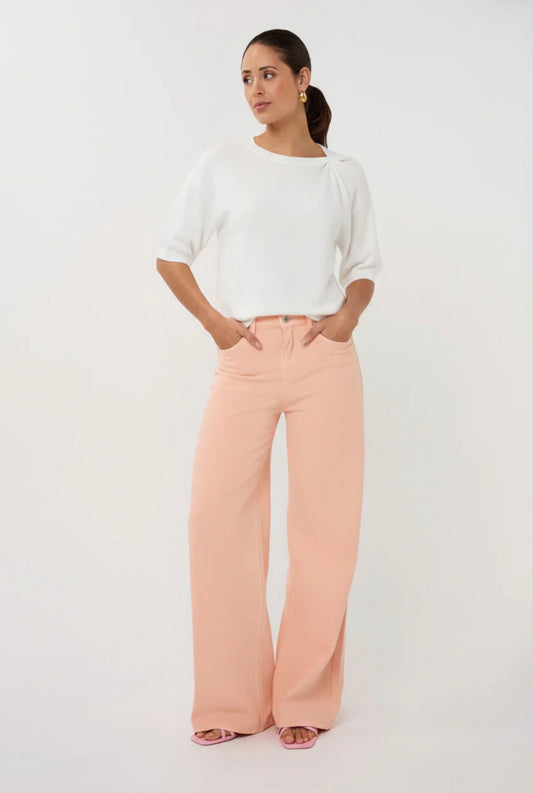 Esqualo Twist Front Top Offwhite