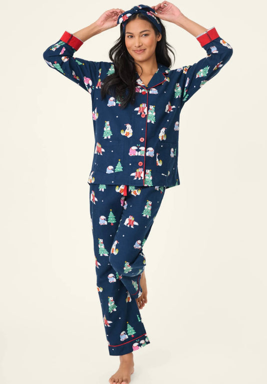 PJ Salvage Bearly Awake Flannel Pj Set
