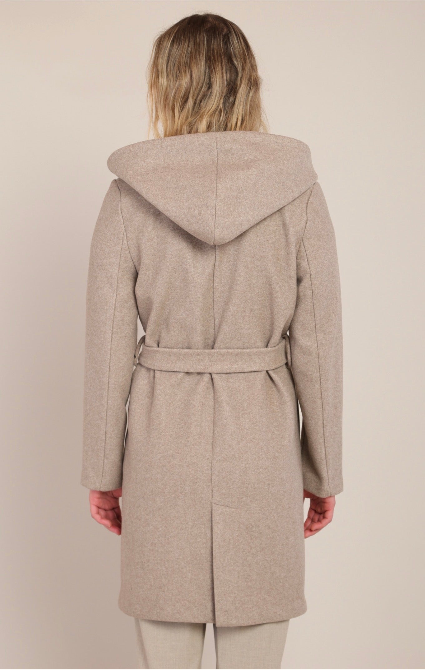 Room 34 Belted Coat Stone