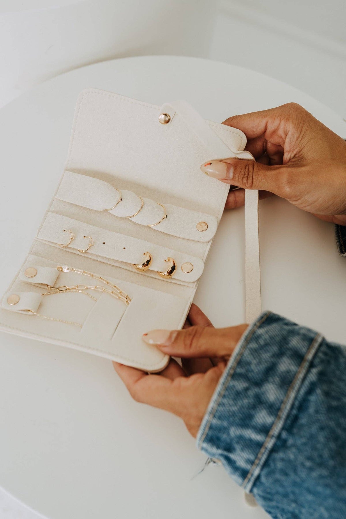 Sydney Rose Weekender Jewelry Case Ivory