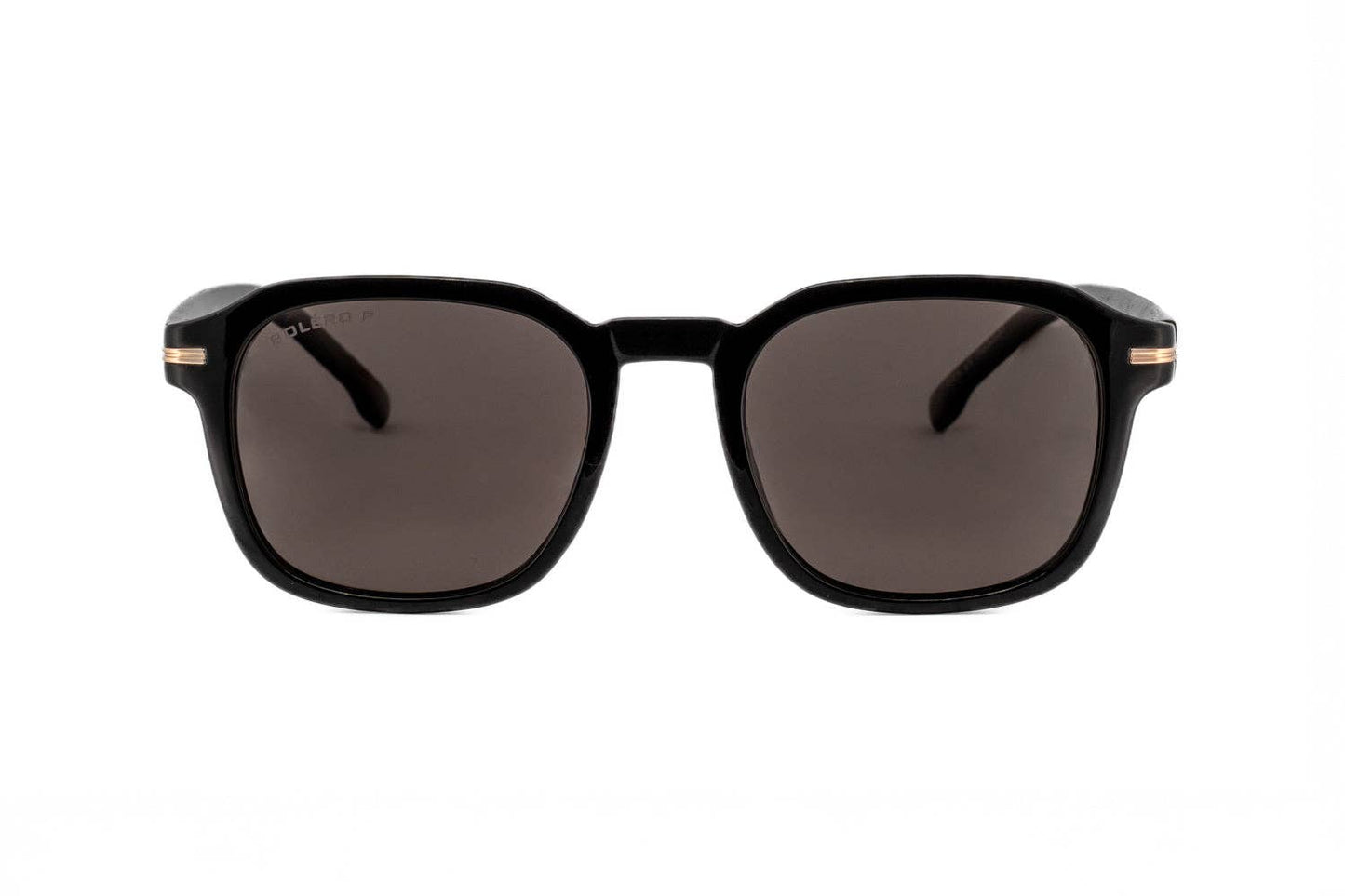 Bolero Quinn Retro Square Sunglasses Black Smoke Non-Polarized