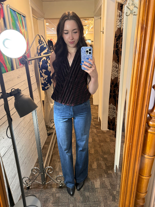 Liverpool Crossover Knit Top