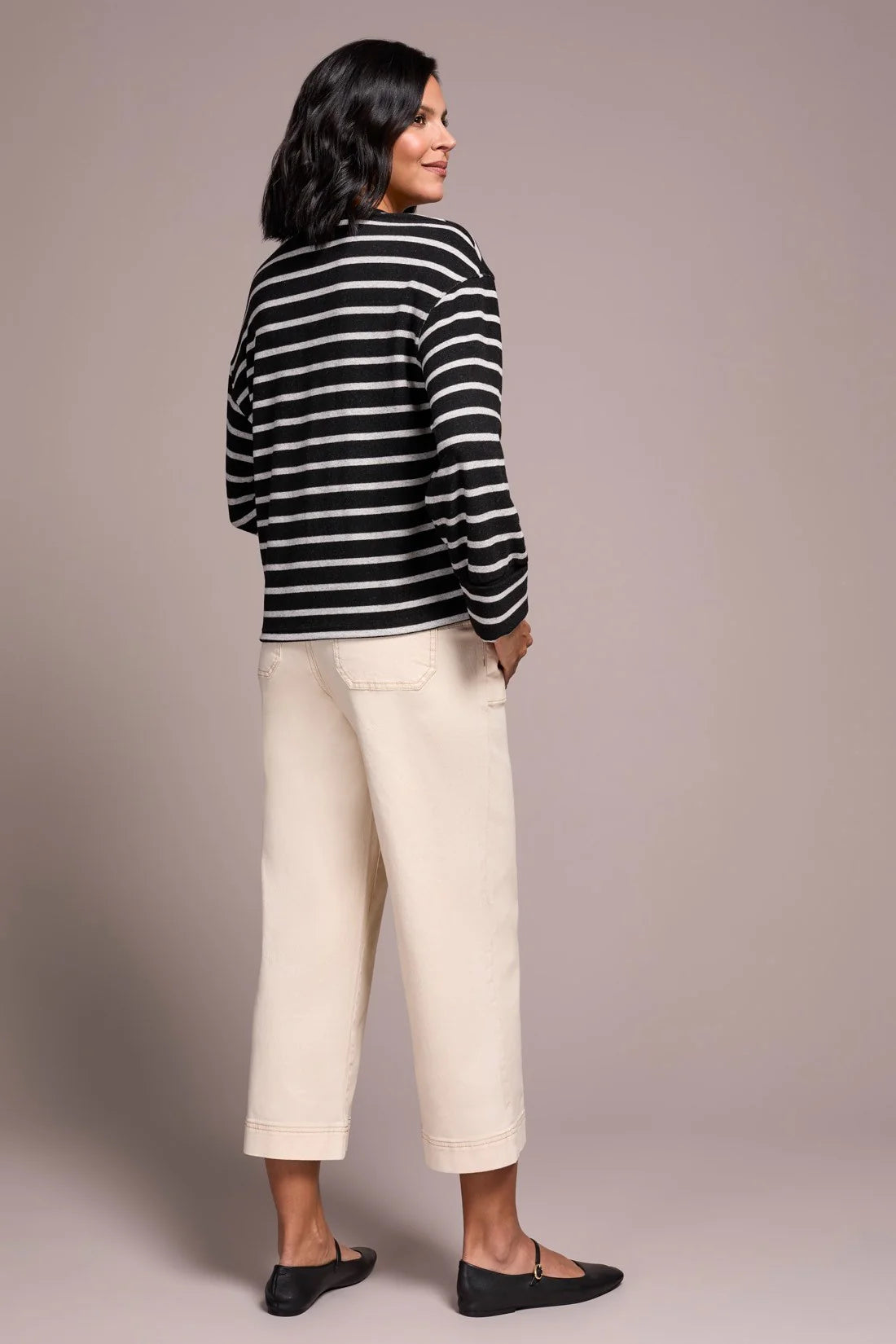 Tribal Striped Brushed Knit Top