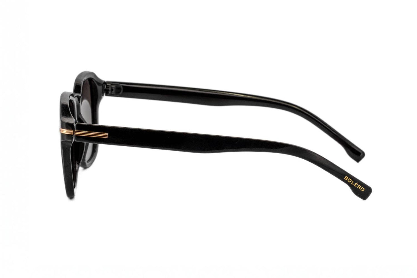Bolero Quinn Retro Square Sunglasses Black Smoke Non-Polarized