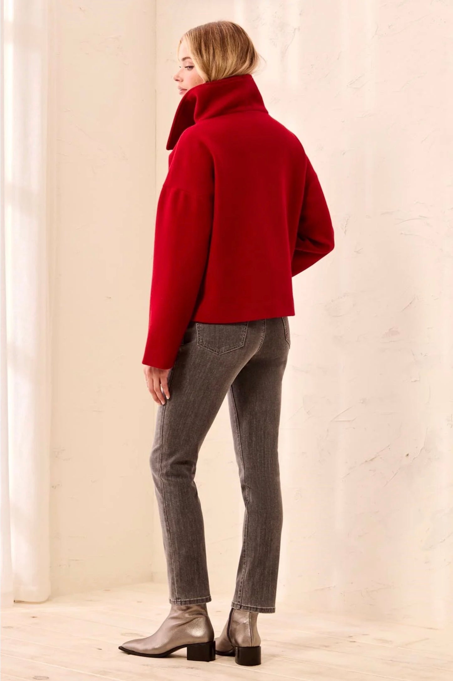 Tribal Funnel Neck Jacket Pinot