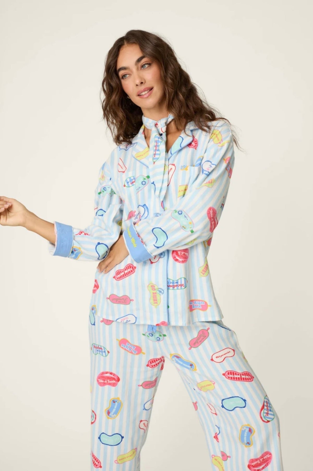 PJ Salvage Out Of Office Flannel Pj Set
