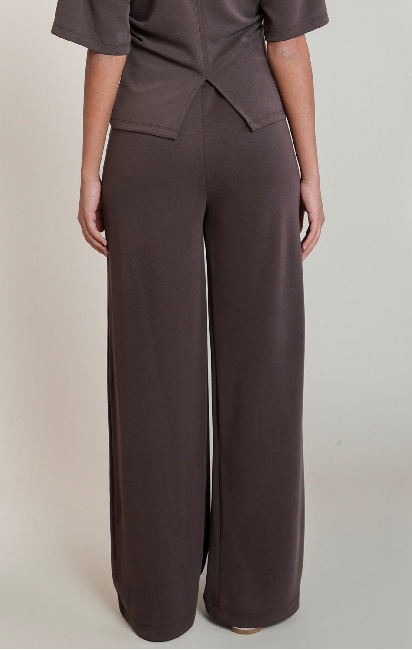 Dex Soft Wide Leg Pants Brown