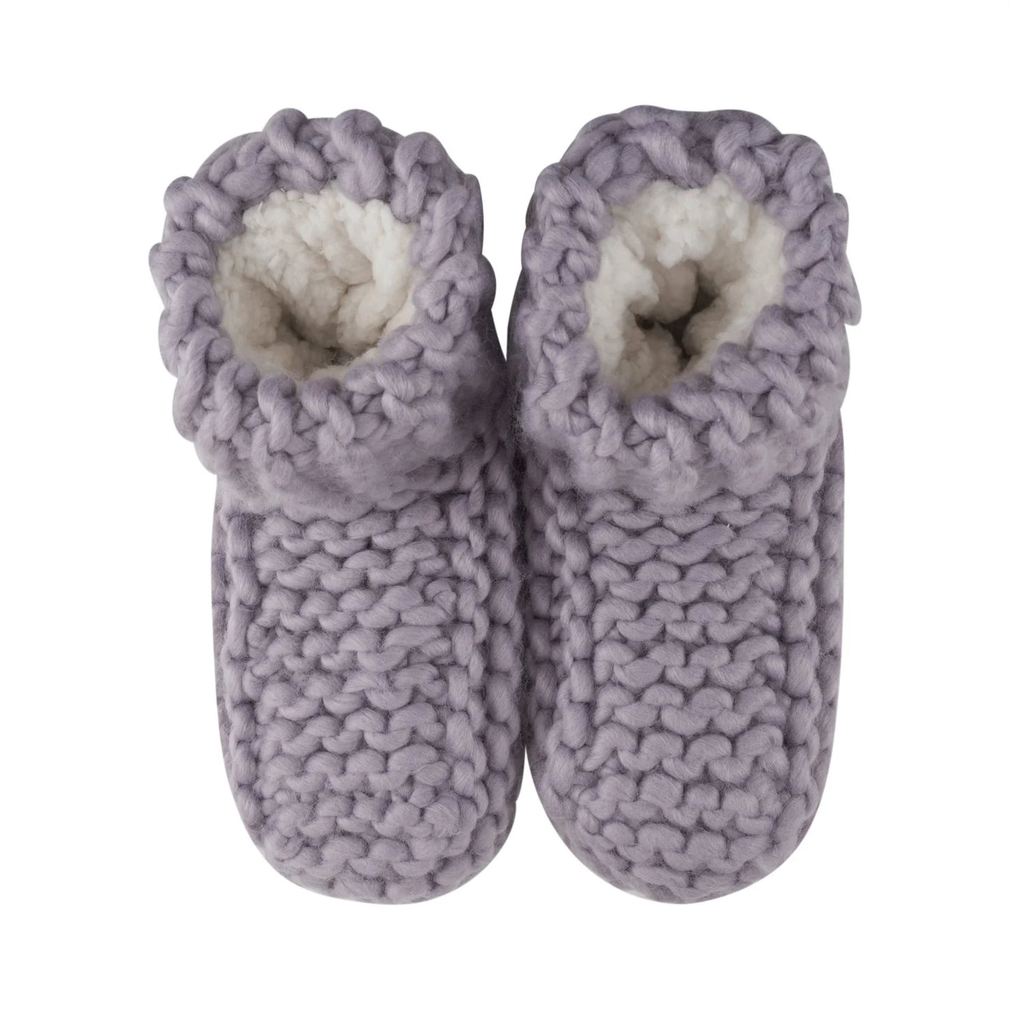 Lemon Cabin Cuffed Bootie Slippers Lavender