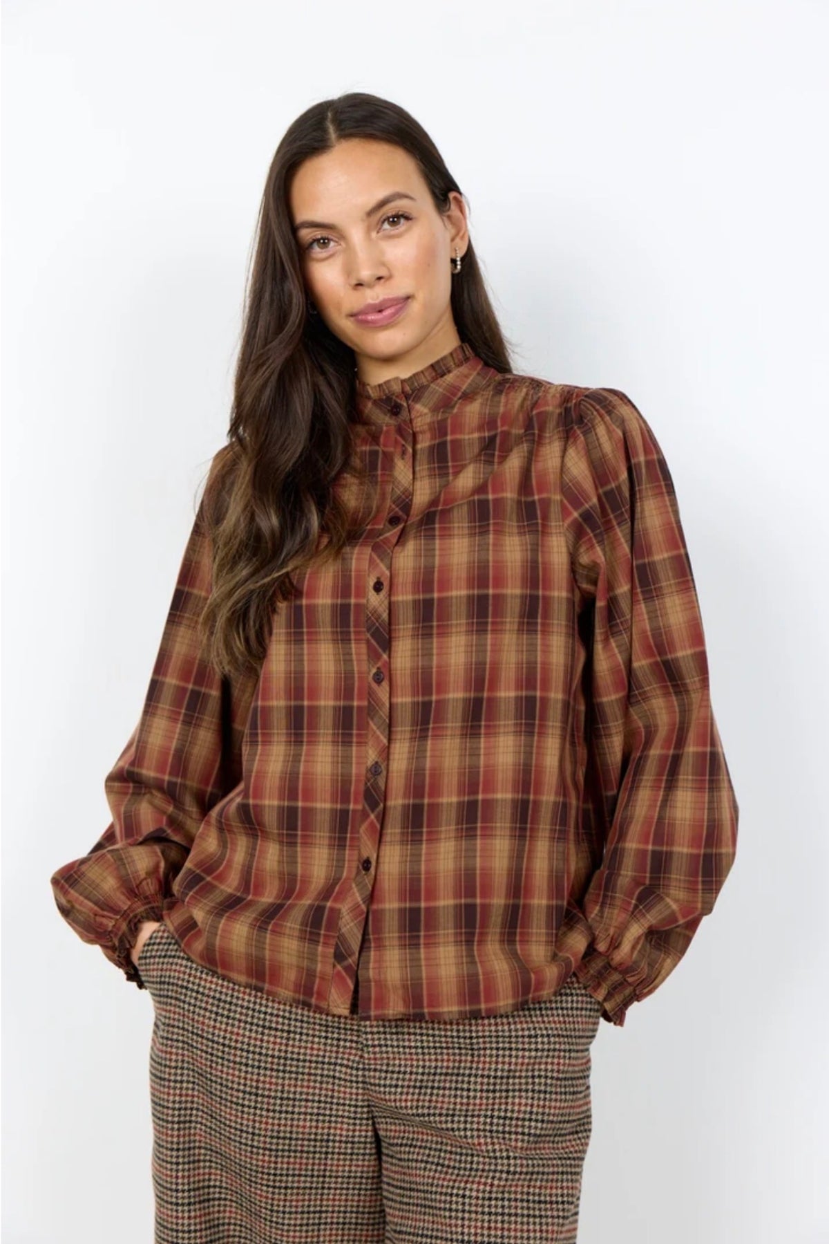 Soya Concept Halema Plaid Shirt
