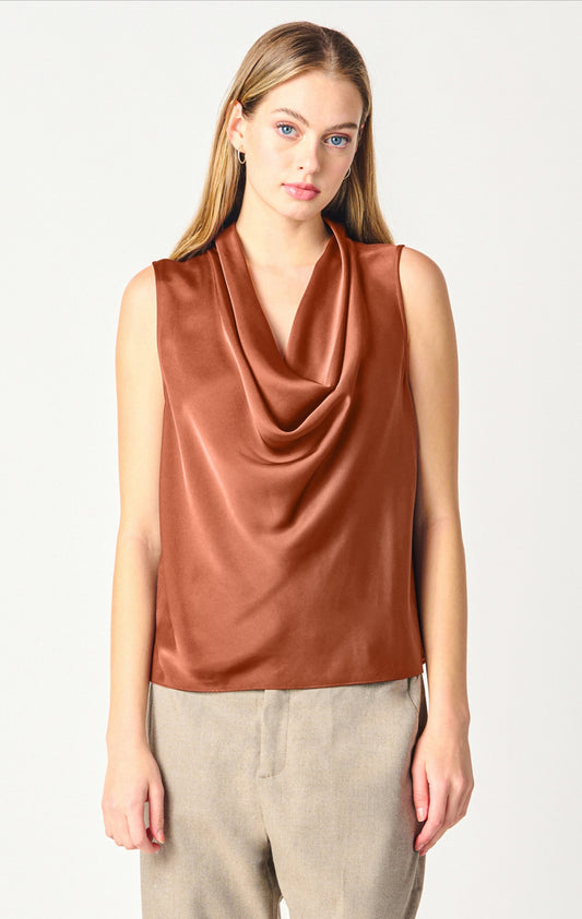 Dex Drapeneck Blouse Copper