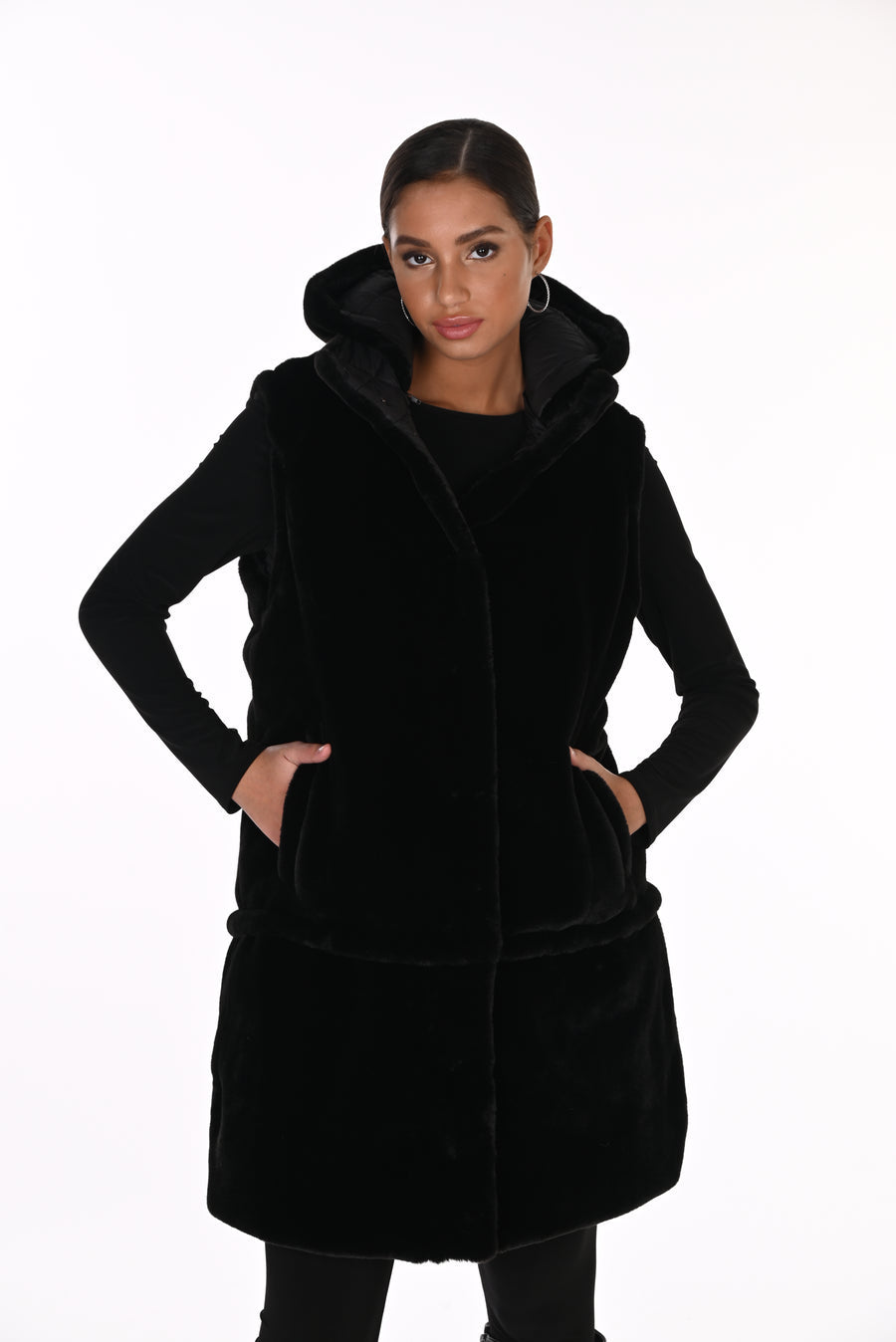 Puffer Coat With Hood Style 263805