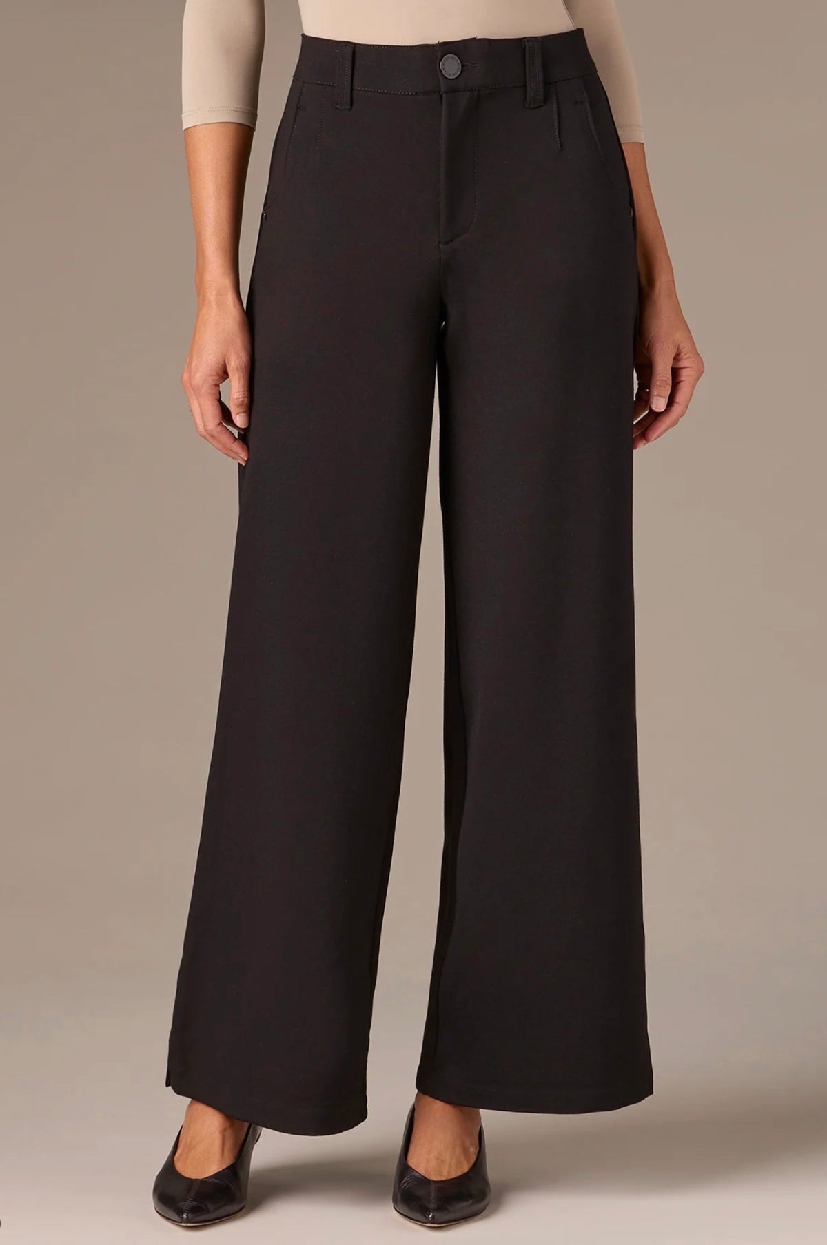 Wit & Wisdom Whitney Skyrise Wide Leg Pants Black