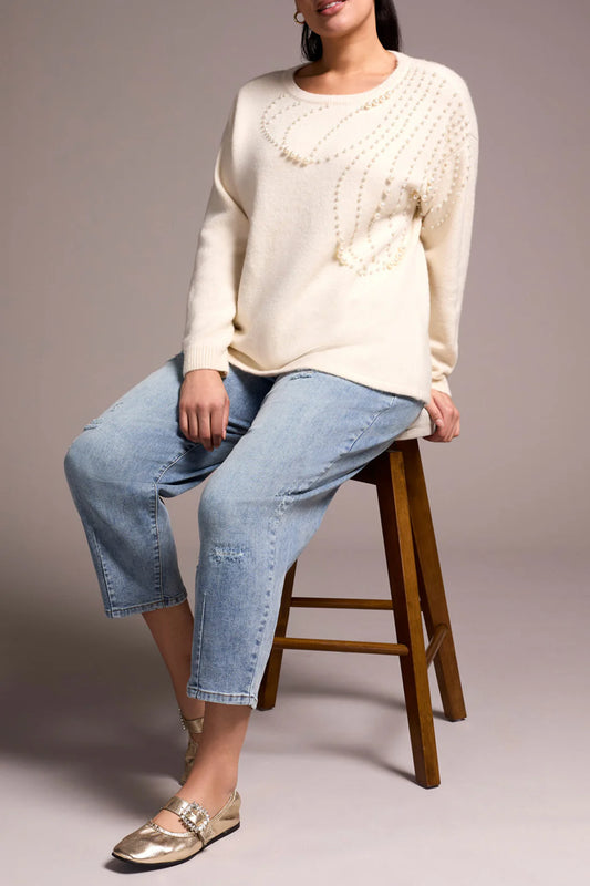Tribal Pearl Crew Neck Sweater Sandstone