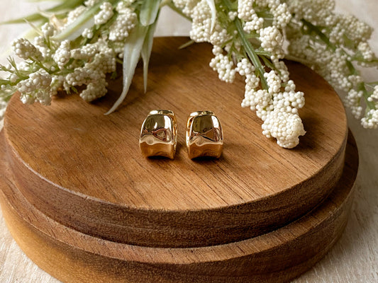 Agaveh Girl Grace Hoop Earrings Gold