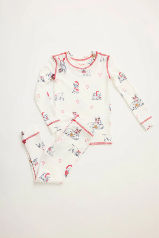 PJ Salvage Candy Cane Lane Toddlers Pj Set