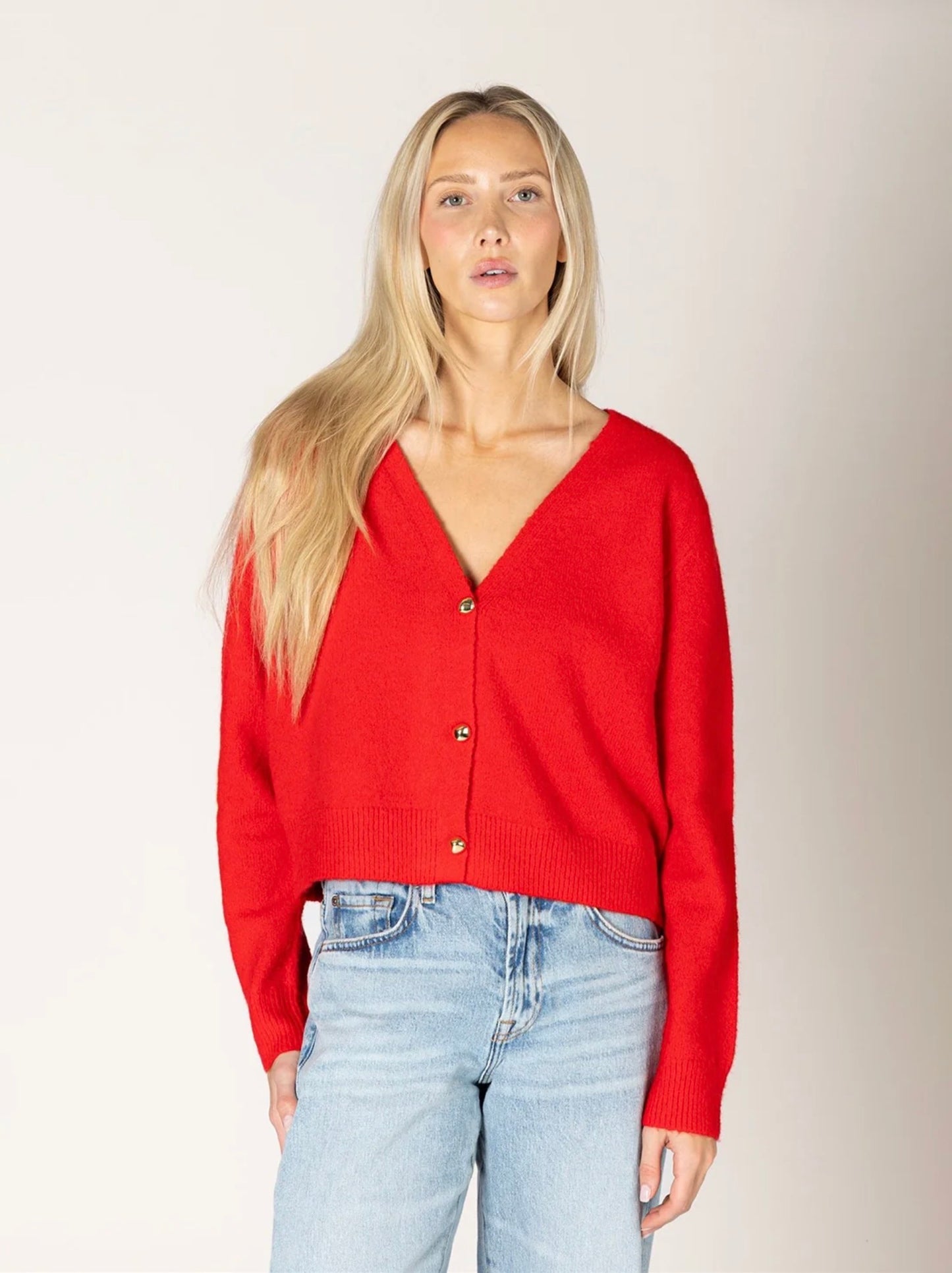 Lyla & Luxe Kailie Cardigan Scarlet