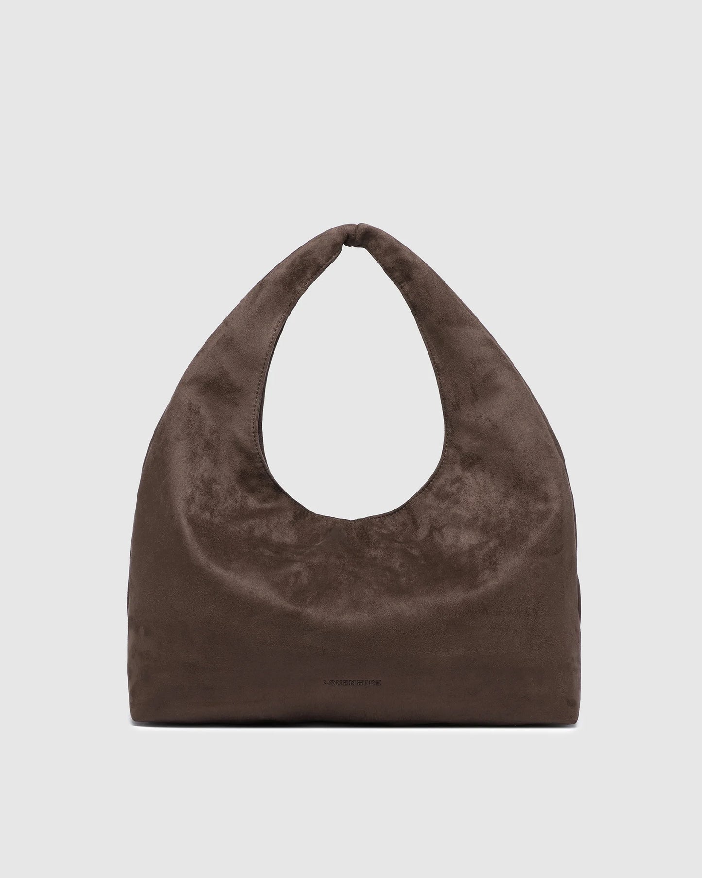Louenhide Suede Monaco Shoulder Bag Chocolate