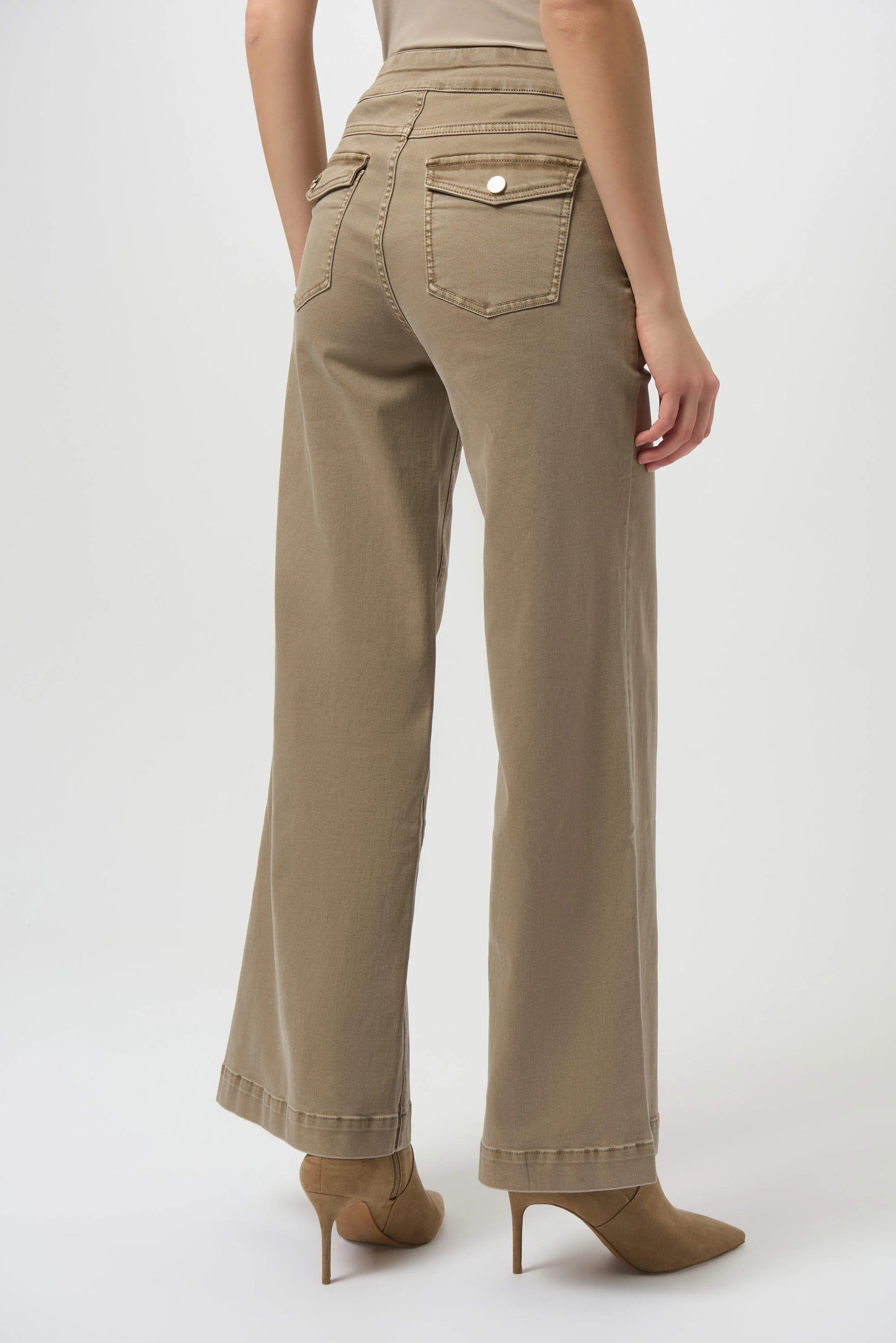 Joseph Ribkoff Classic Wide Leg Pull-On Jeans Fawn 254919