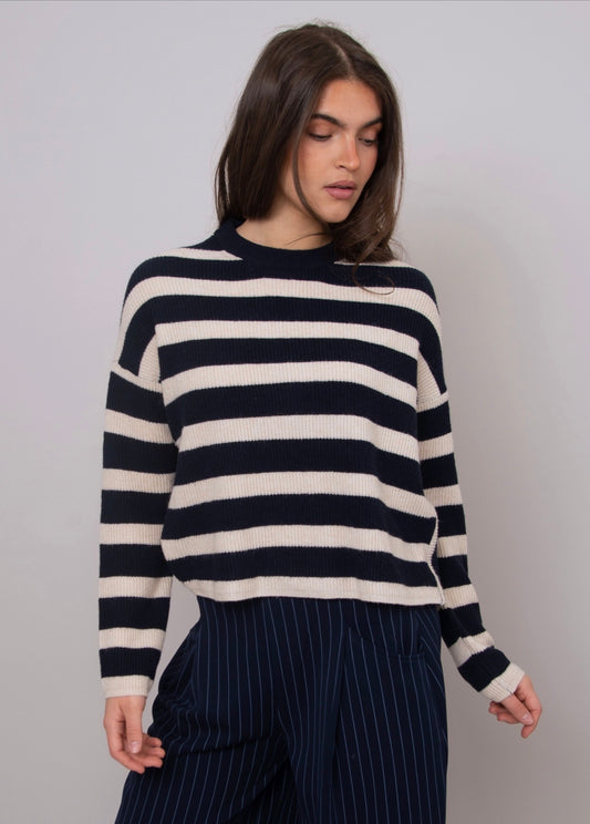RD Style Maheen Striped Crewneck Sweater