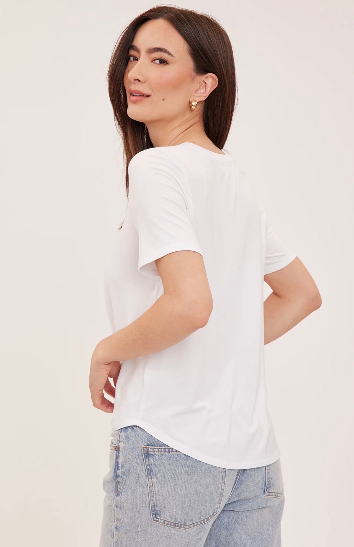 Gentle Fawn Jamie V-Neck Tee White