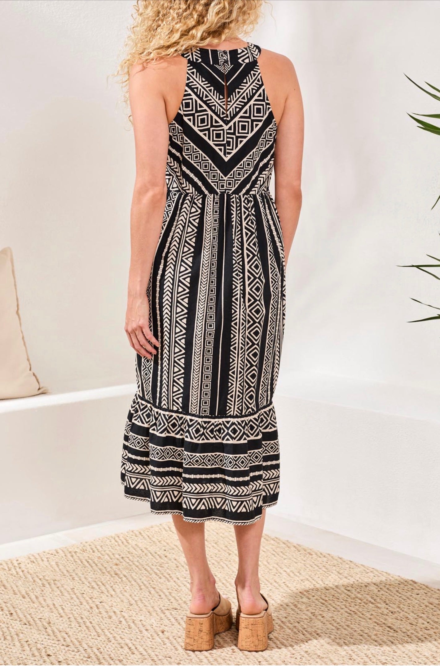 Tribal Halter Maxi Dress