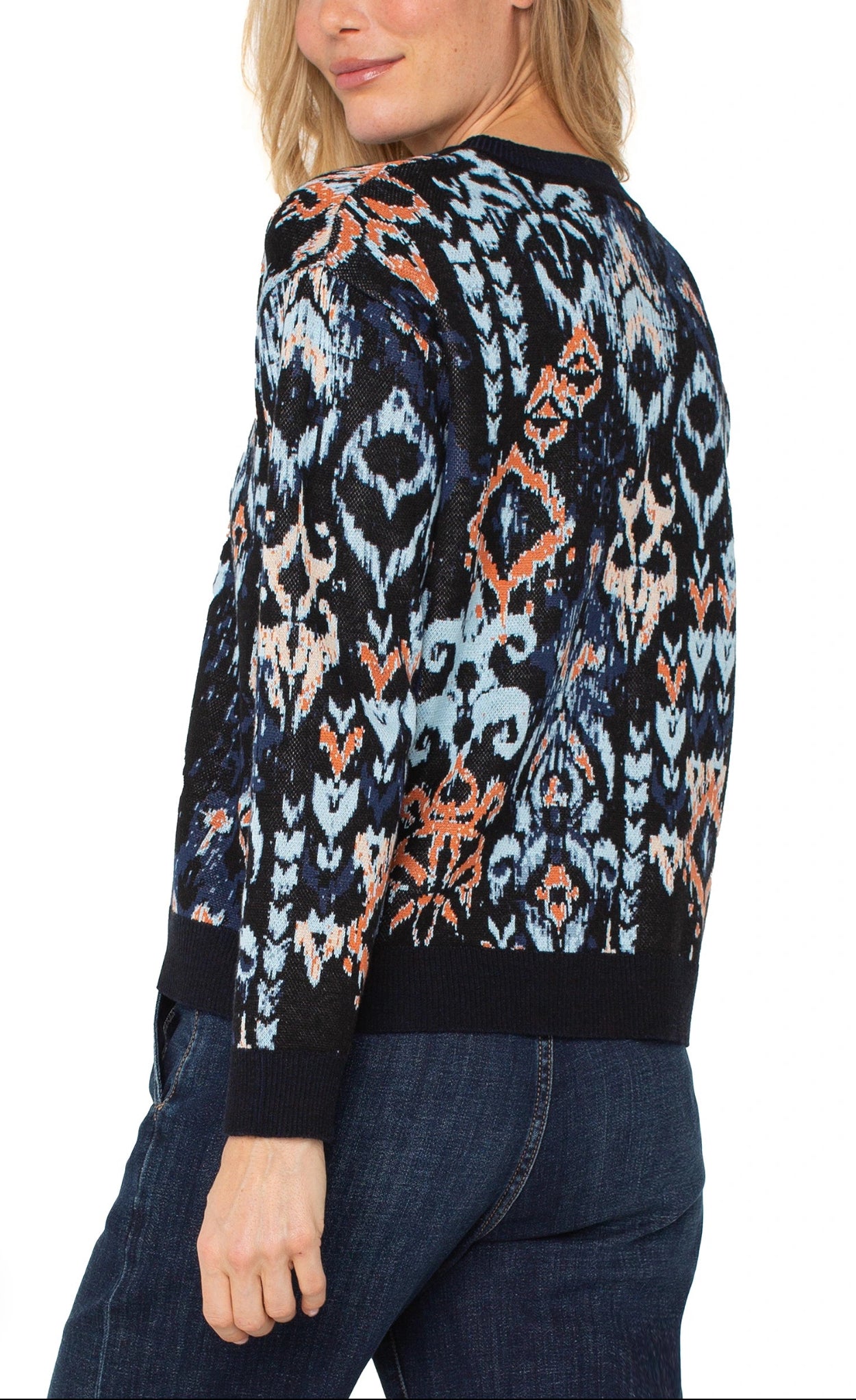 Liverpool Drop Shoulder Jacquard Sweater