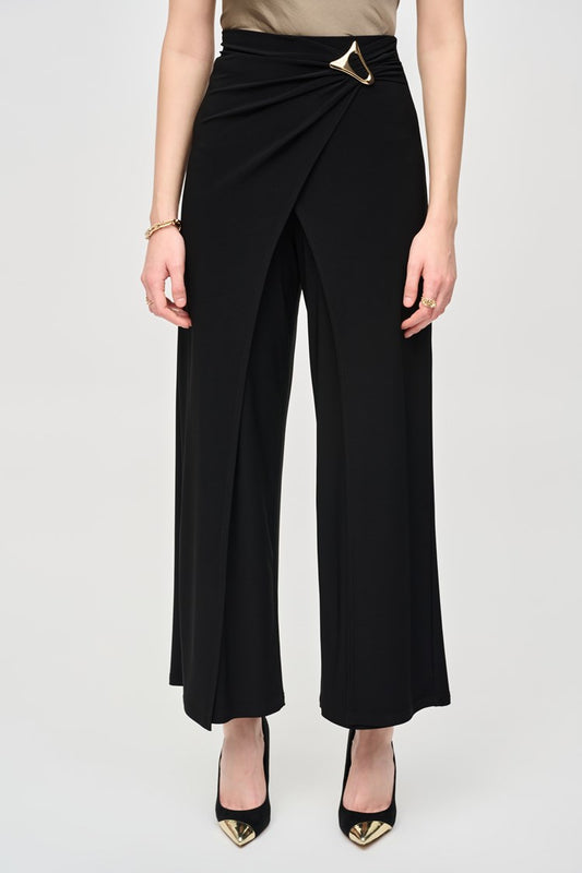 Joseph Ribkoff Silky Knit Wide-Leg Wrap Pants 243028