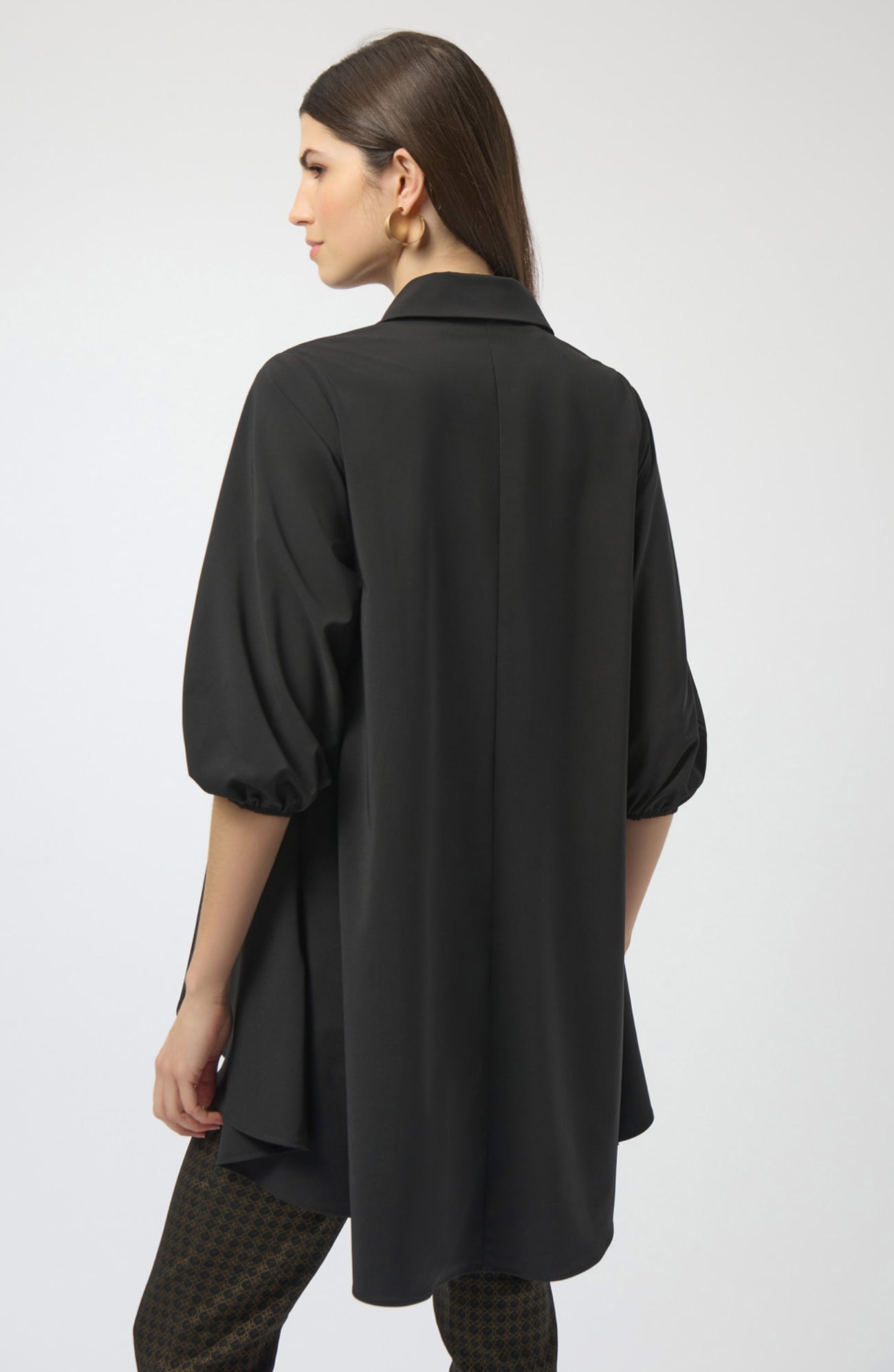 Joseph Ribkoff Stretch Poplin High-Low Flared Tunic 254066
