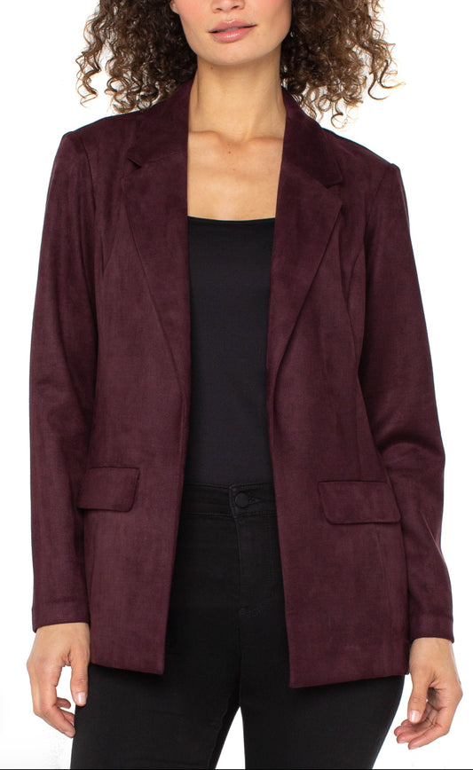 Liverpool Boyfriend Blazer Dark Oxblood