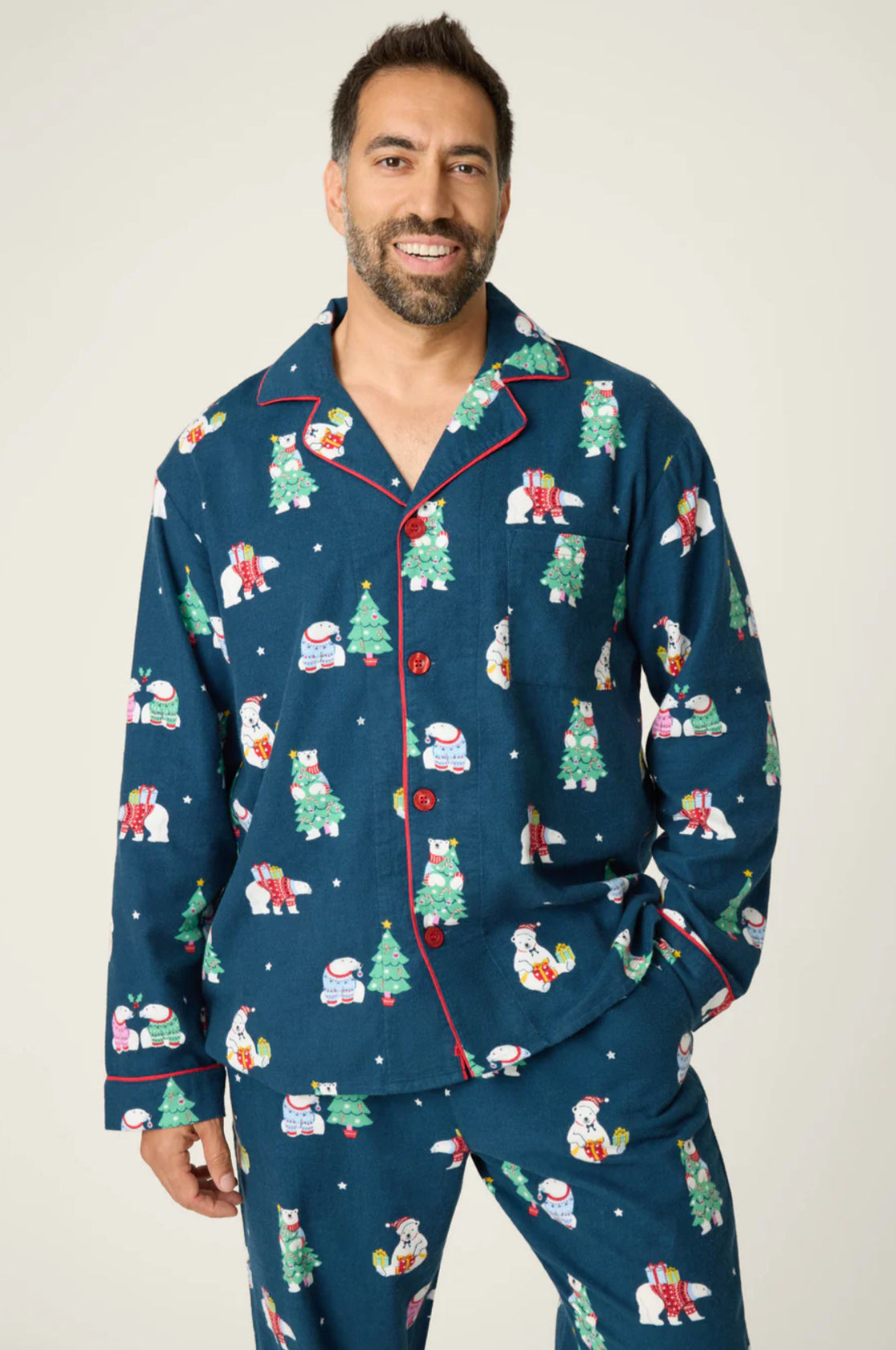 PJ Salvage Bearly Awake Mens Flannel PJ Set